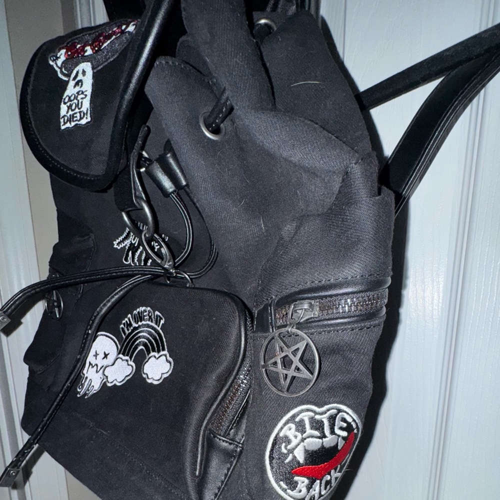 Killstar Black Patchwork Backpack - image 3